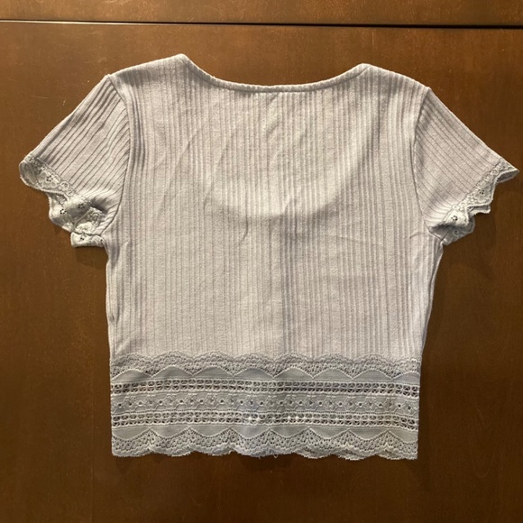 Aeropostale Black & Blue Lacey Crop Bundle Top Sz XS - Picture 7 of 8